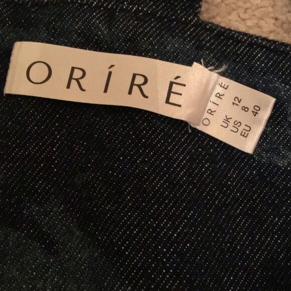 Orire The Bubi Hand Dyed Denim Crop Top in Blue - Picture 5 of 7